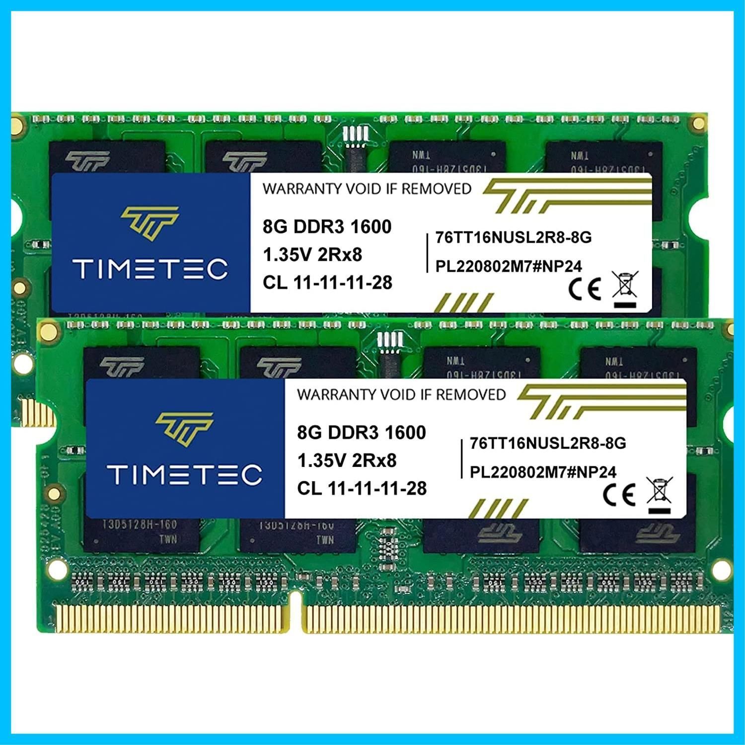 DDR3 1600MHz PC3-12800 16GB（8GB×2枚） - PCパーツ