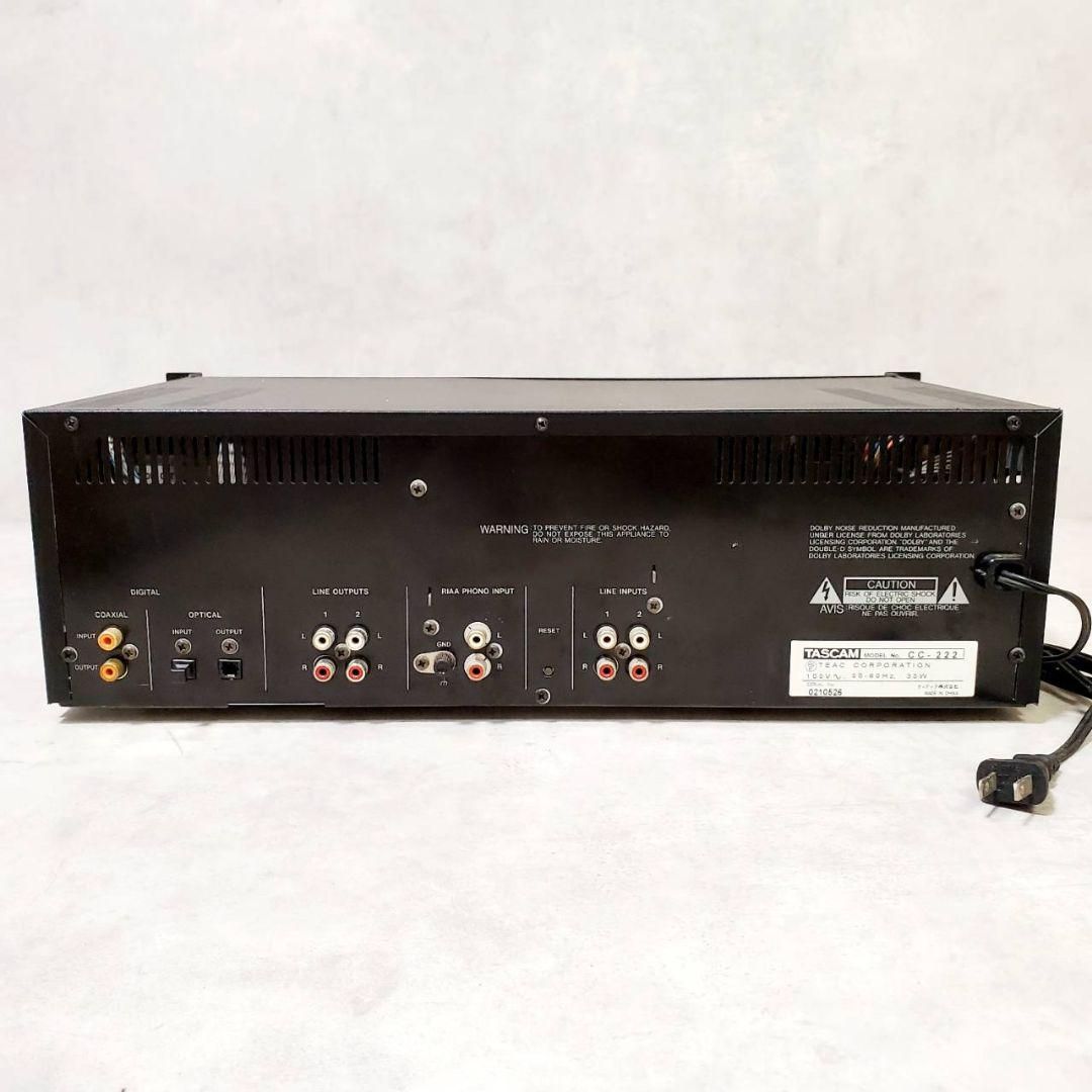  品 TASCAM CC-222 カセットデッキ CDレコーダー 本体のみ 通電 済み CD再生可 カセット再生不可 修理用 修理 メンテナンス前提 デッキ レコーダー CD MD カセットデッキ ラジオ コンポ