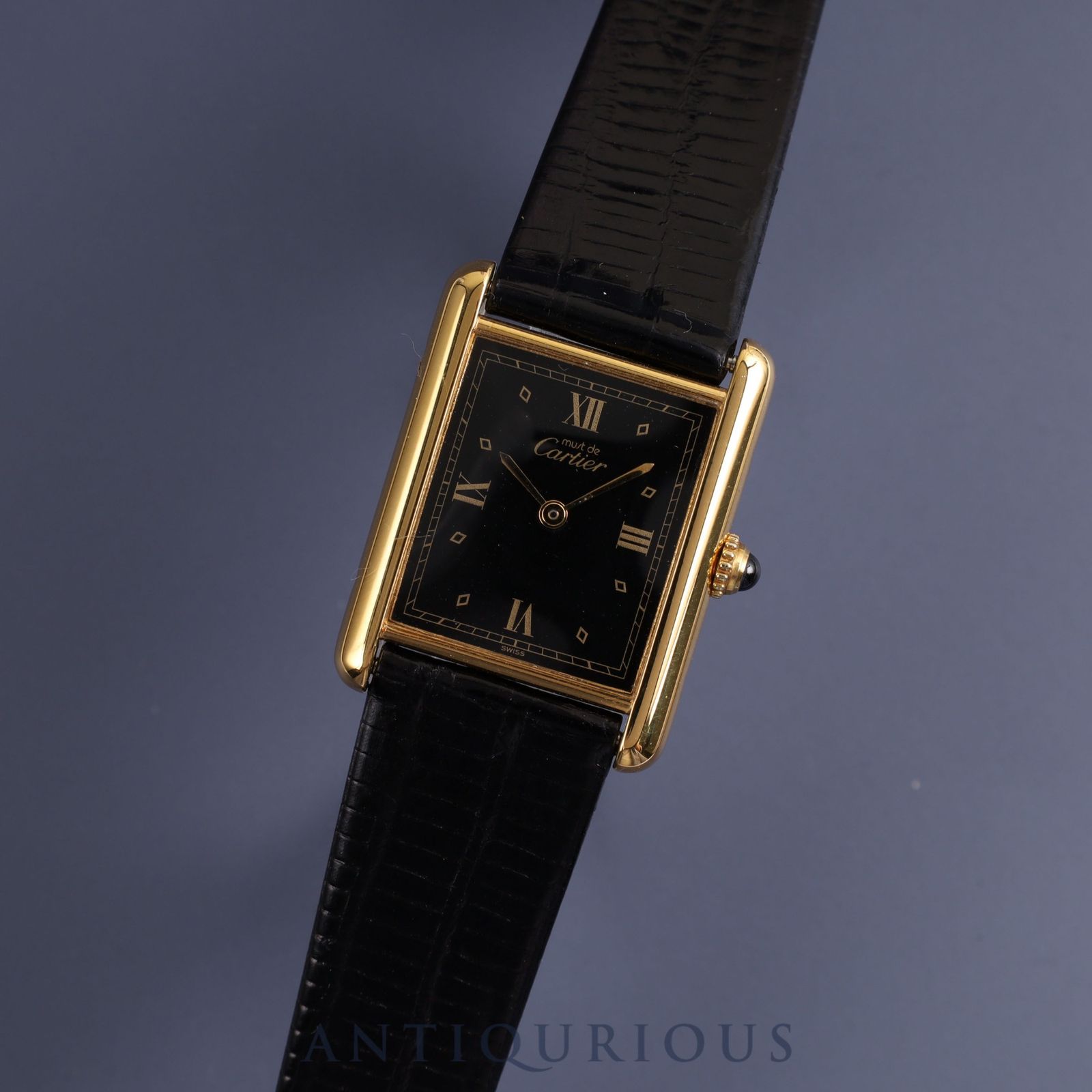 CARTIER カルティエ マストタンク LM QZ 590005 925 革 純正尾錠（GP 