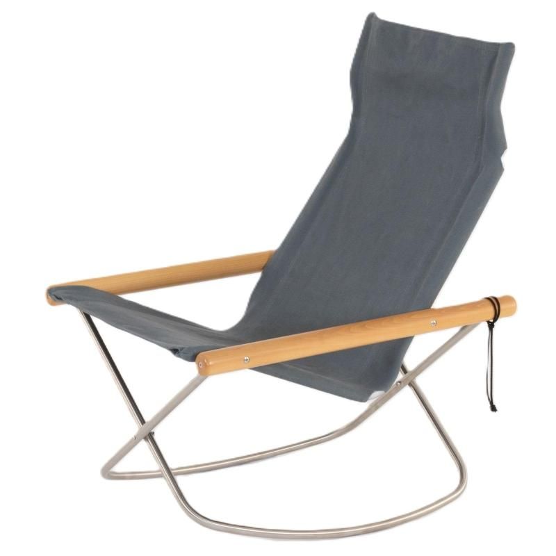 NychairX ニーチェア X ロッキング ナチュラル|グレー NY-142 | 折りたたみ椅子 ロッキングチェア デザイナーズチェア 新居猛 パーソナルチェア
