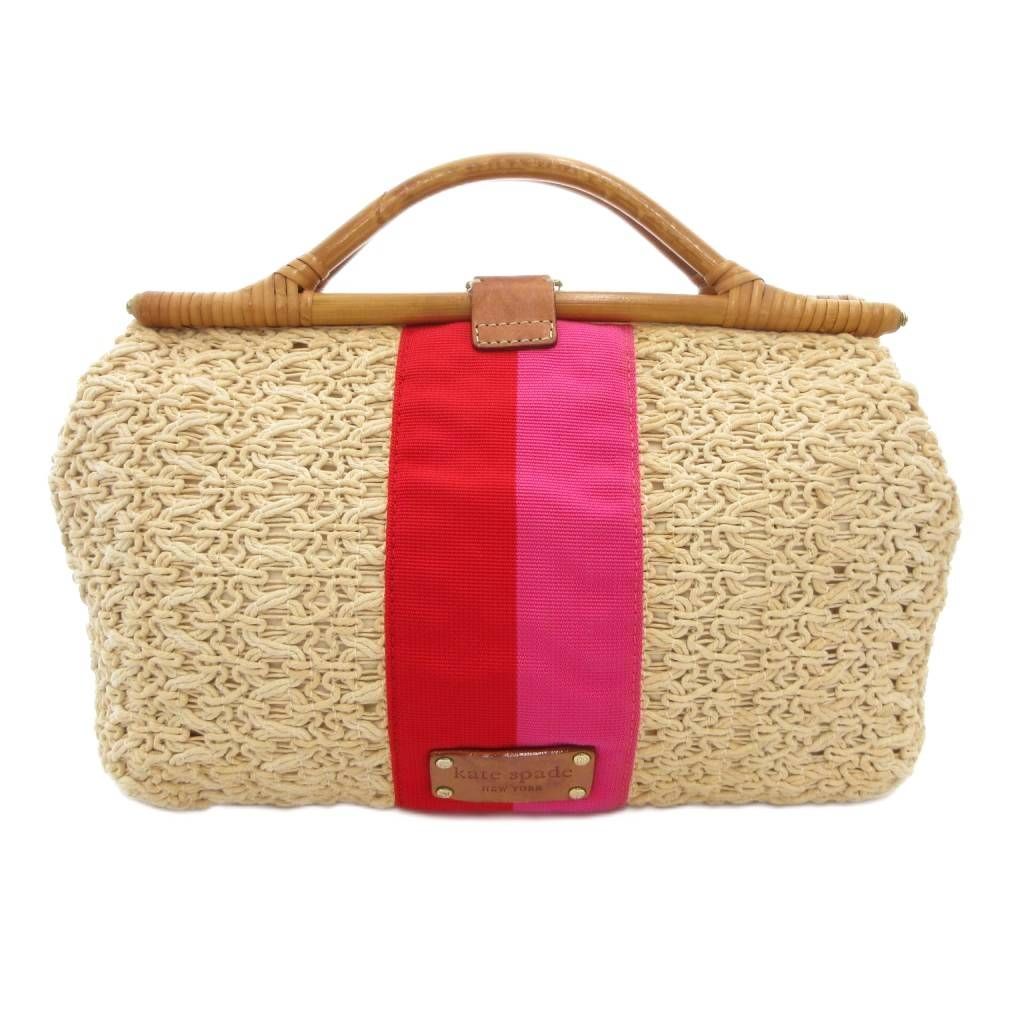 ケイトスペード KATE SPADE かごバッグ ハンドバッグ バイカラー ベージュ |AE GY18