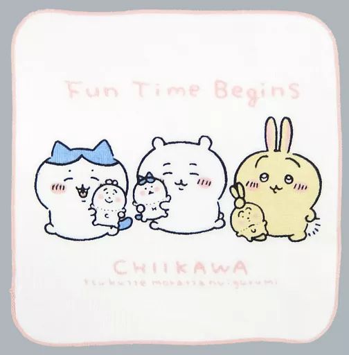 セール 一番安い 中古】雑貨 ちいかわ＆ハチワレ＆うさぎ/背景白 ハンドタオル タオル・ハンカチ