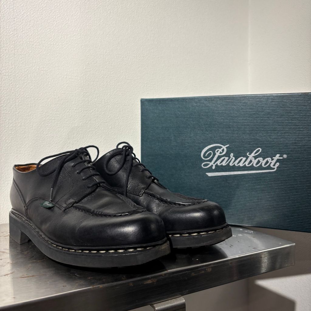 Paraboot パラブーツ CHAMBORD レザーシューズ 710709 ブラック size:6.5(25cm)【表参道A05】