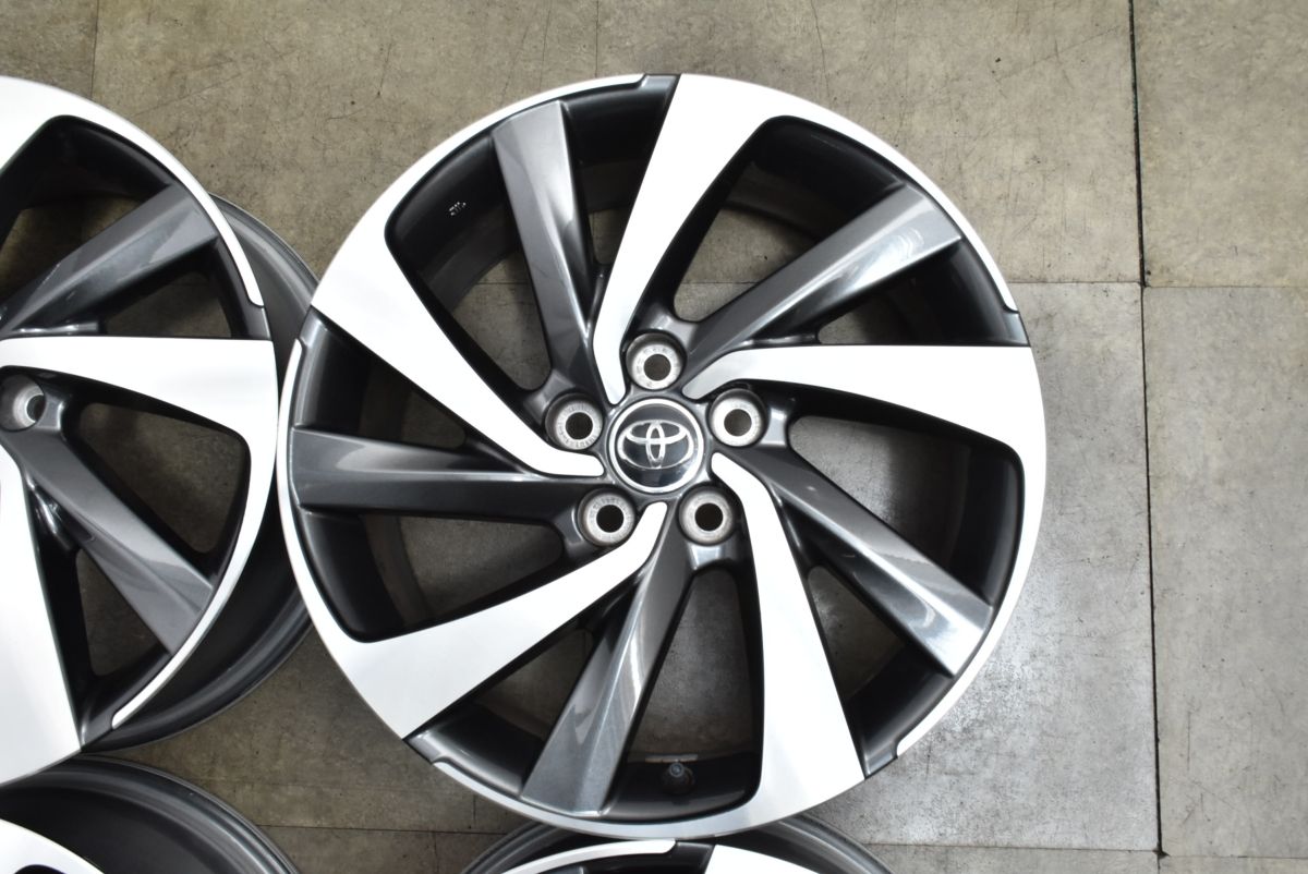 スタッドレス用等に トヨタ 60ハリアー ターボ 純正 18in 7.5J 45 PCD114.3 4本セット 交換用に RAV4 C-HR アルファード ヤリスクロス TRITUETUBI_COM