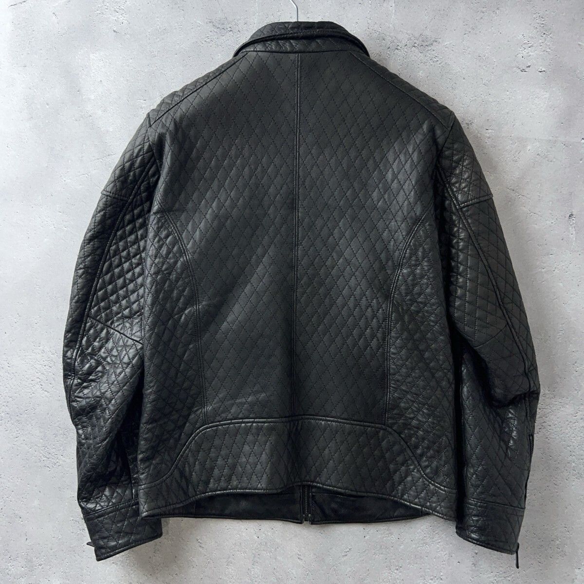 極美品 renoma HOMME ゴートスキン キルティング レザージャケット