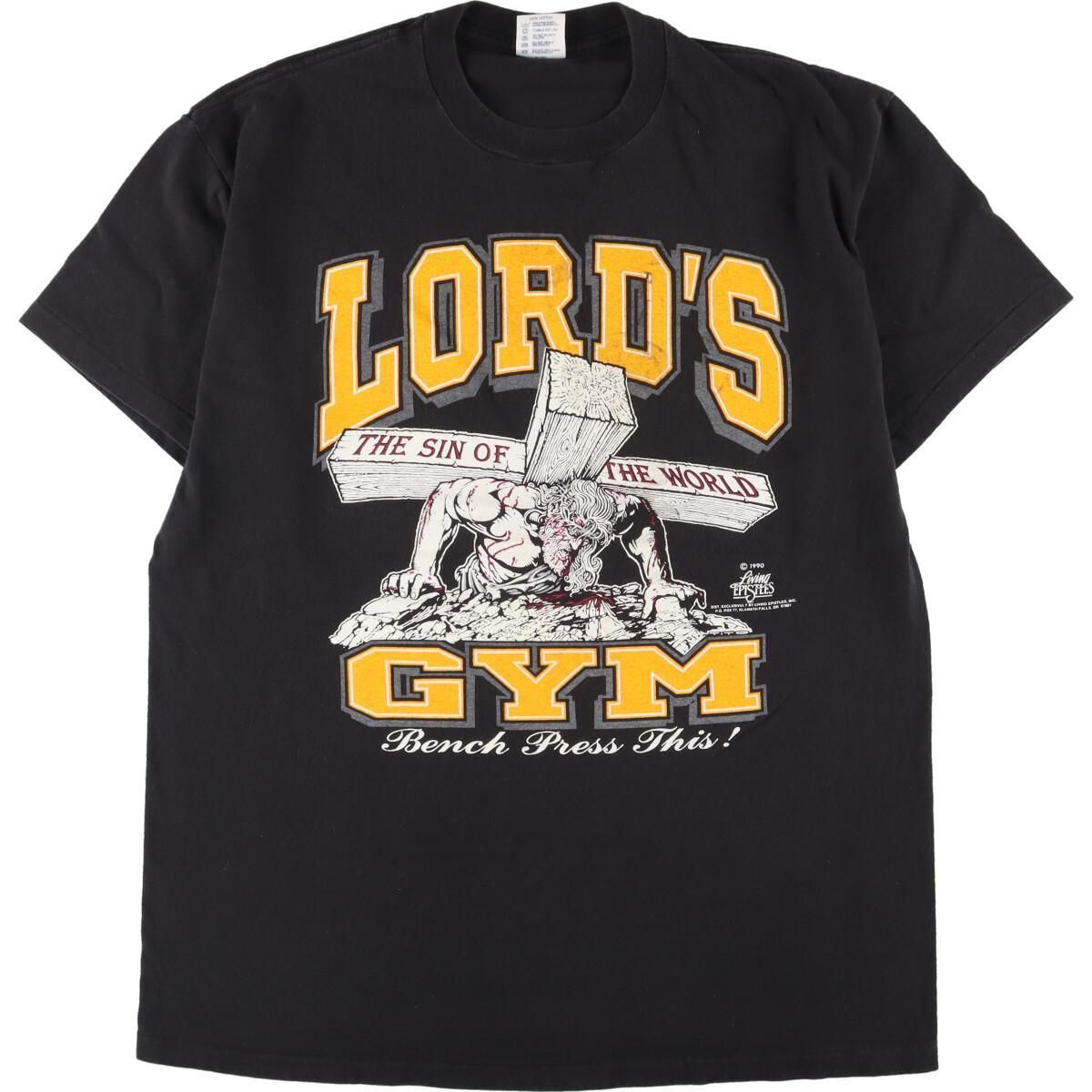 古着 90年代 DELTA Lord's Gym Jesus 両面 プリントTシャツ USA製