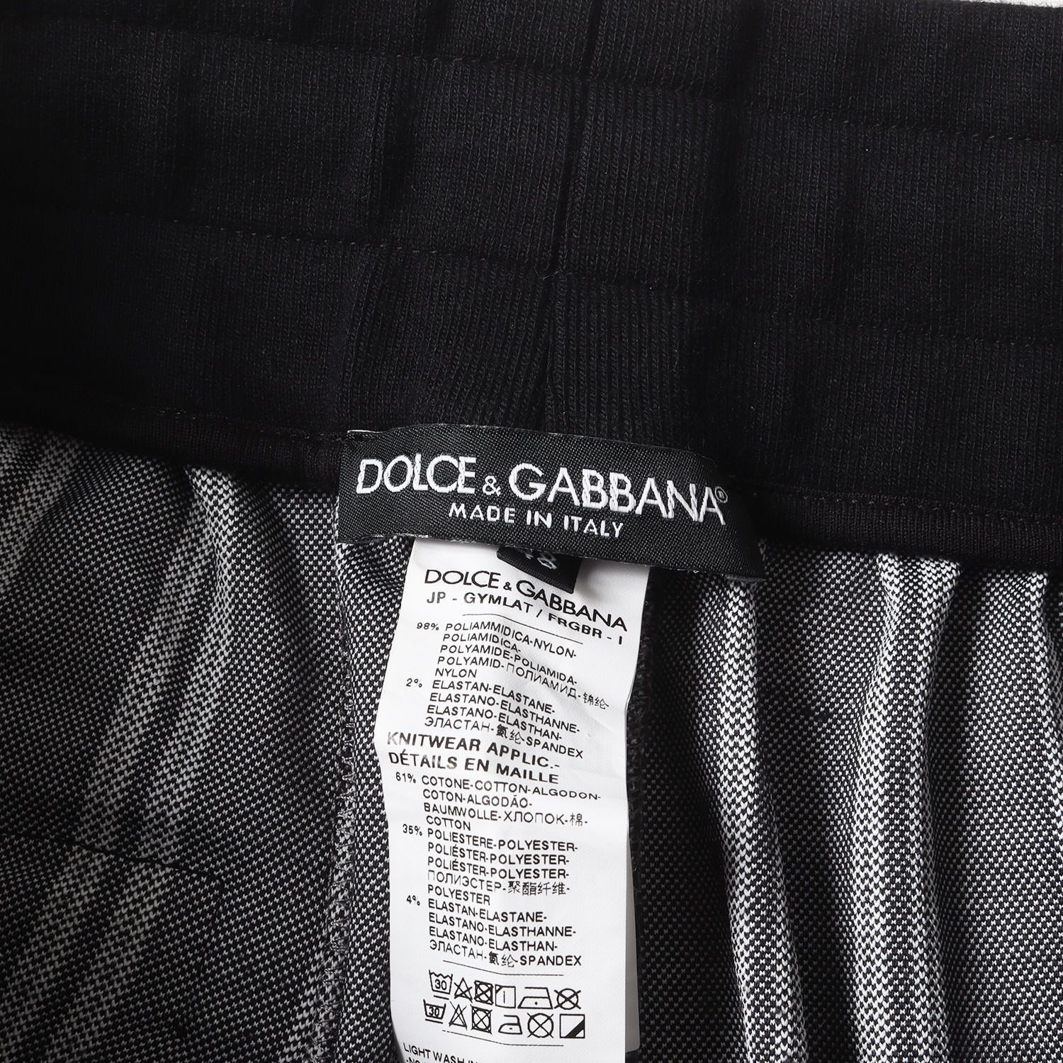 DOLCE&GABBANA ドルチェ&ガッバーナ パンツ ブラック ホワイト