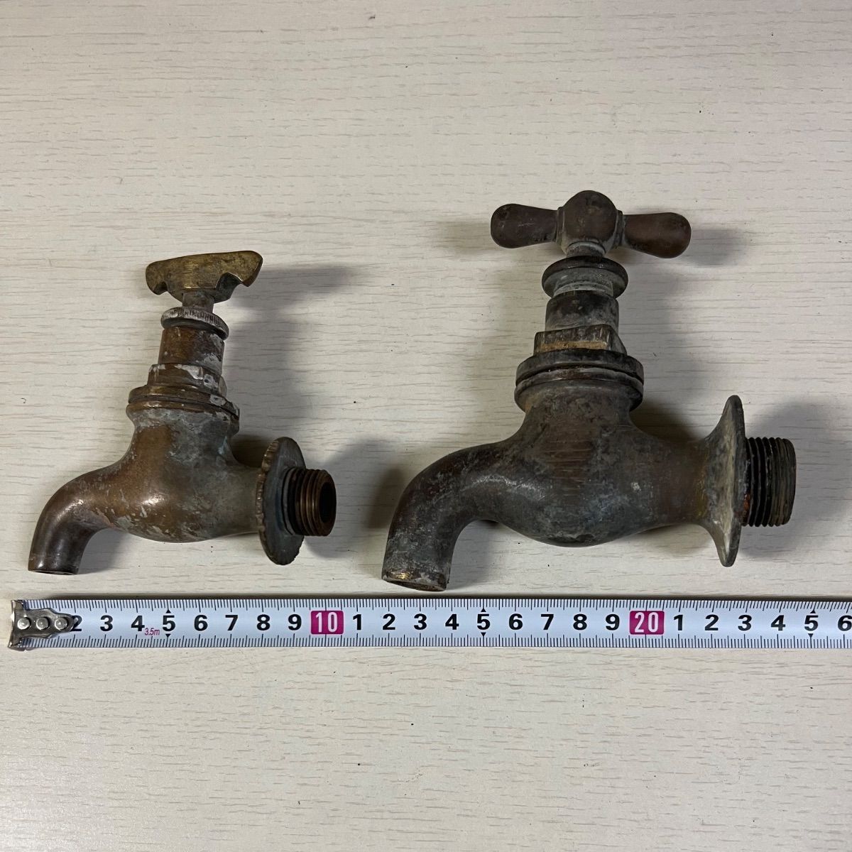 ⭐︎ 昭和 レトロ 蛇口 2個 セット 水道 蛇口 銅製 真鍮 当時物
