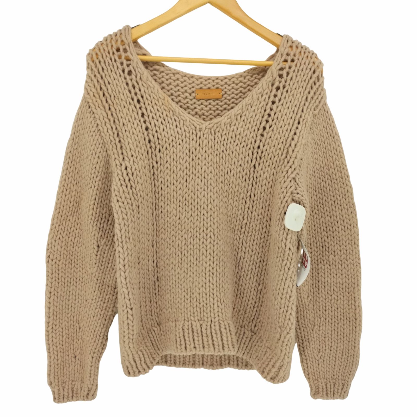 【美品】todayful Vneck Hand Knit 13日までお値下げ中 トゥデイフル TODAYFUL Vneck Hand Knit Vネック プルオーバー ウール