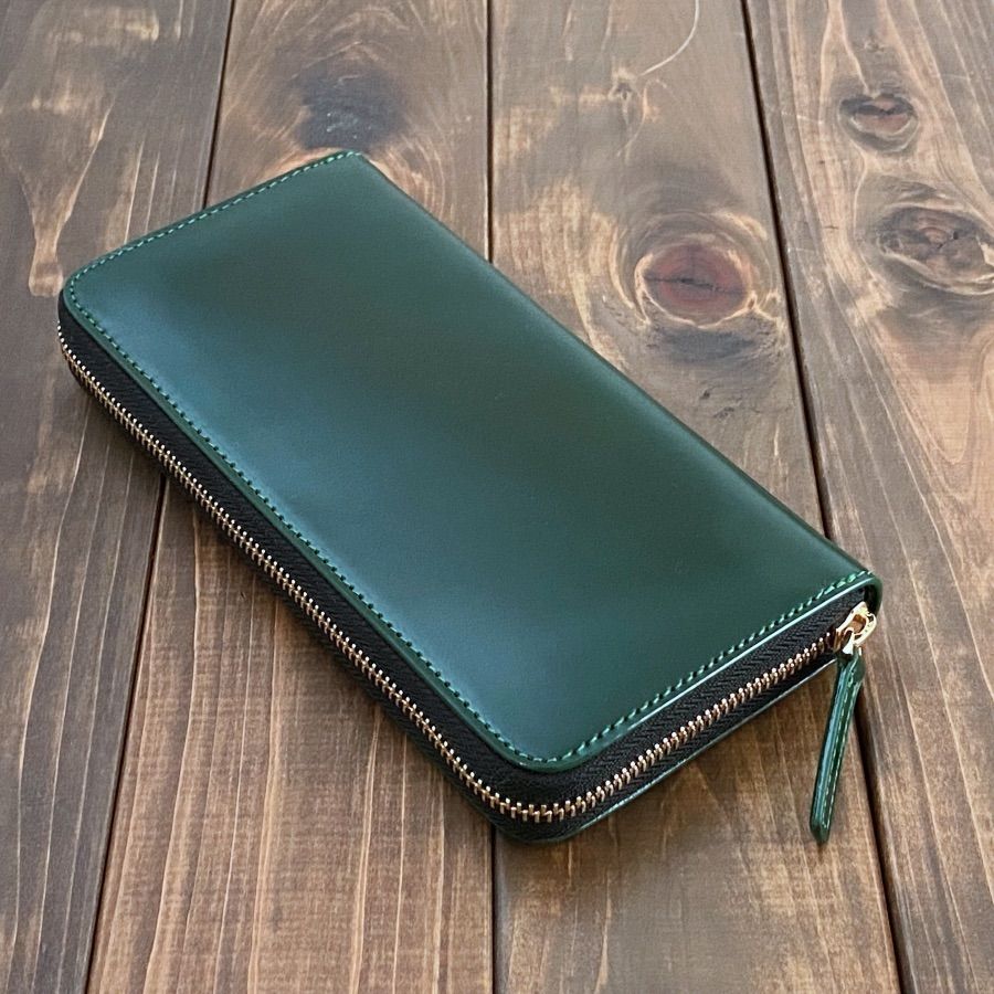 CORDVAN レーデルオガワ コードバン 新喜皮革 グリーン 長財布