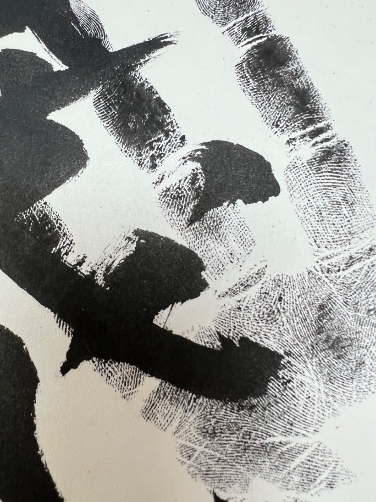 相撲　横綱　手形「武蔵丸」 直筆サイン　色紙-1