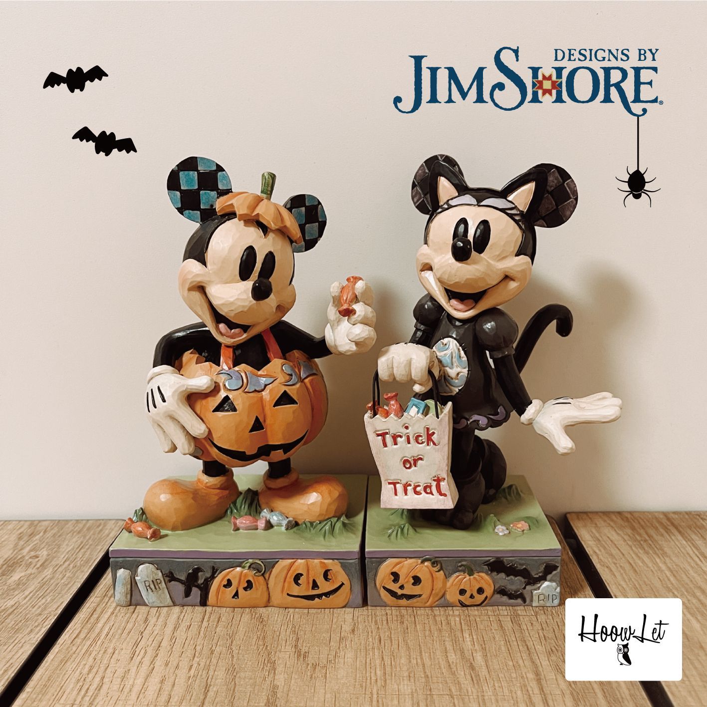 ディズニー ミッキー パンプキン ミニー ブラックキャット セット ハロウィン 飾り フィギュア ジムショア Mickey Pumpkin Costume Minnie Black Cat Costume JIM SHORE 正規輸入品 置物 インテリア