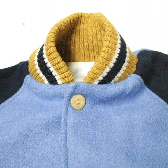 SKOOKUM x BEAMS BOY スクーカム ビームスボーイ 別注 アメリカ製 AWARD JACKET SPECIAL メルトンアワードジャケット 32 ONE SIZE BLUE NAVY スタジアムジャンパー スタジャン アウター g22640 SIROKUMA-CORPORATION_COM