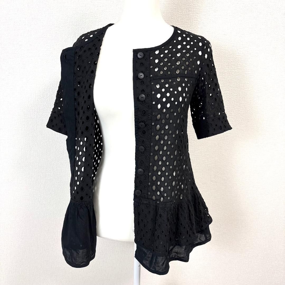 ペプラムブラウス 5分袖