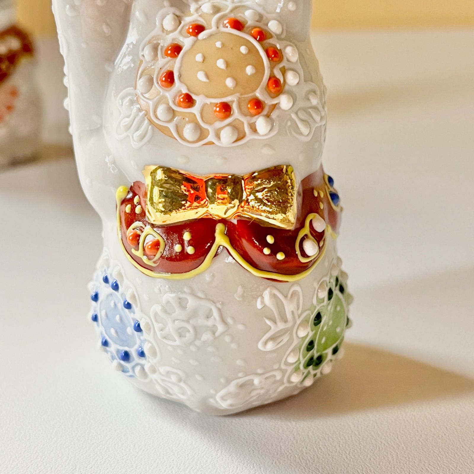 九谷焼】ペア招き猫『白盛』 ファッション