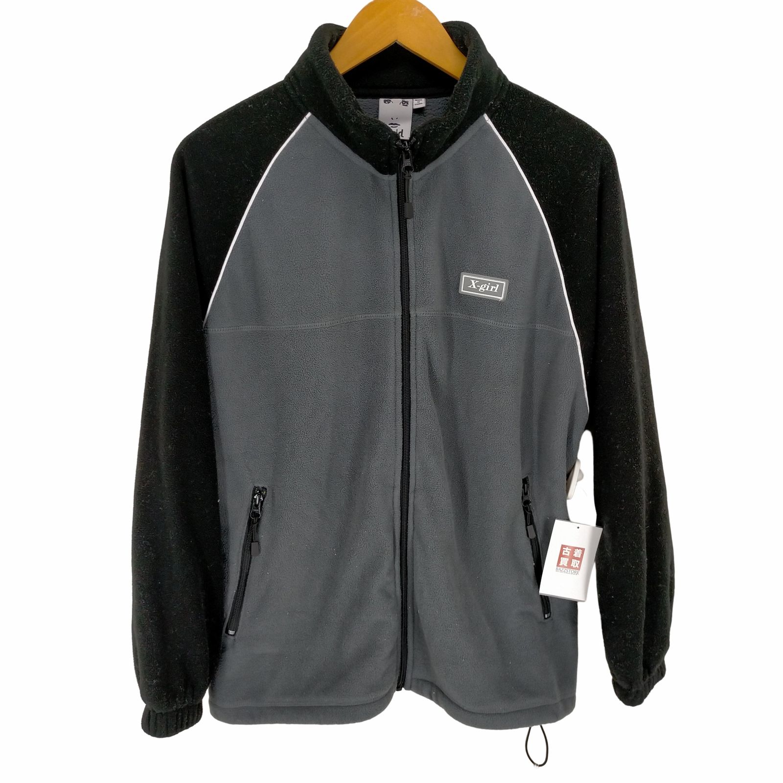 エックスガール Xgirl 22AW RAGLAN FLEECE JACKET レディース JPN：M 古着買取BAZZSTORE(バズ