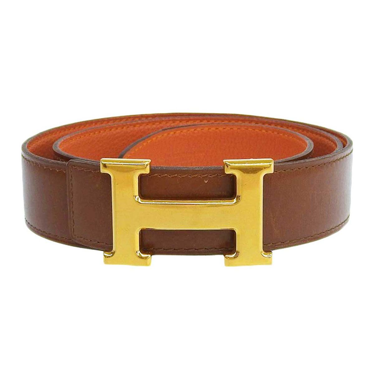 エルメス H バックル リバーシブル レザー ベルト 32MM メタル