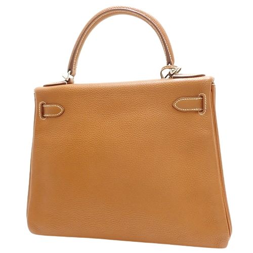 【良品】HERMES エルメス ケリー28 ブラウン ゴールド金具 ハンドバッグ エルメス HERMES ケリー28 内縫い ゴールド トリヨンクレマンス