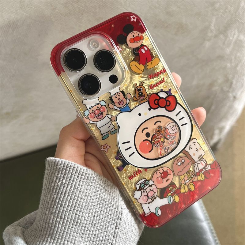 アンパンマン iPhone16Proケース hellokitty iphoneケース リング付き ハードケース スマホケース 可愛い iphone15proケース iphone14ケース