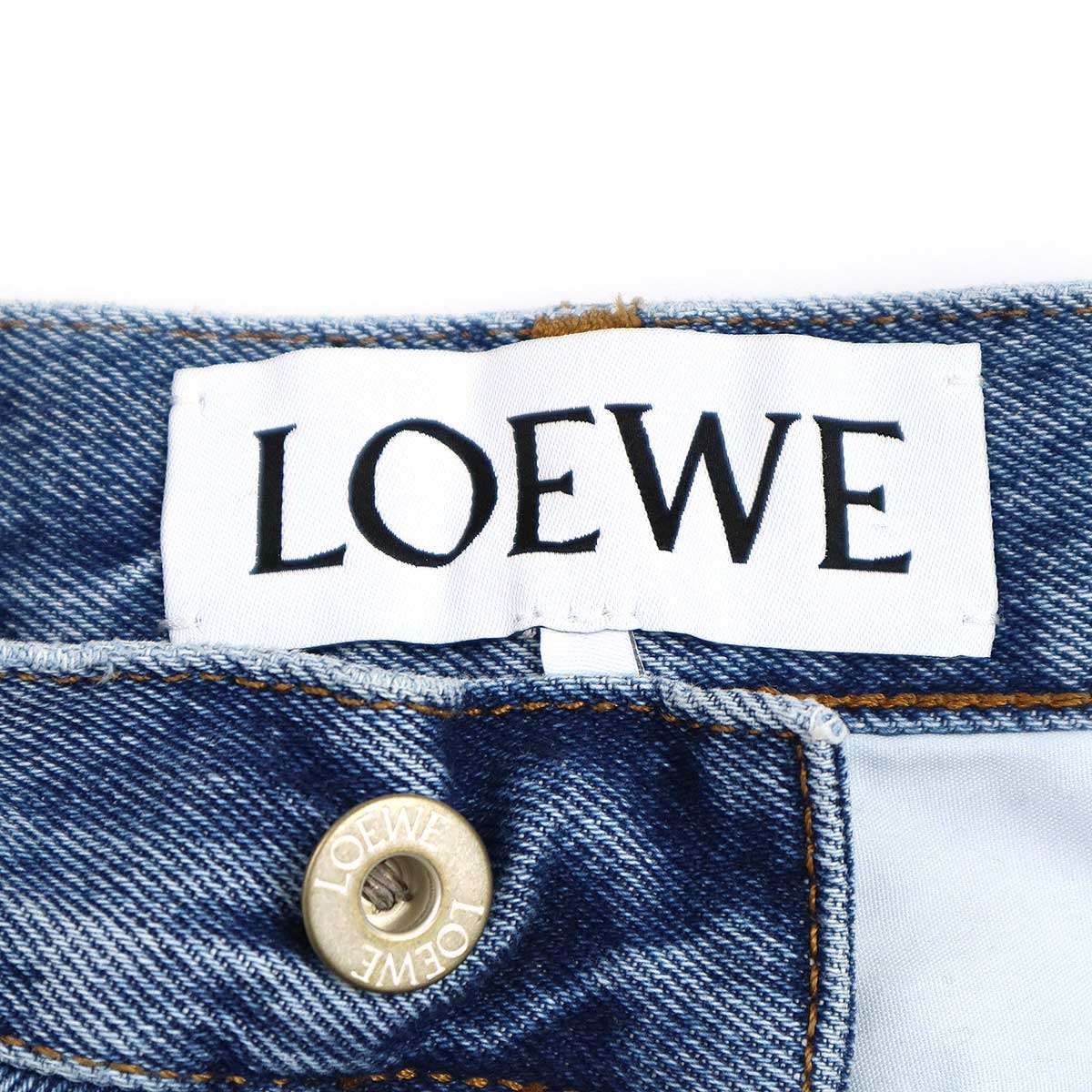LOEWE ロエベ 23AW アナグラムクロップドデニムパンツ 1727170
