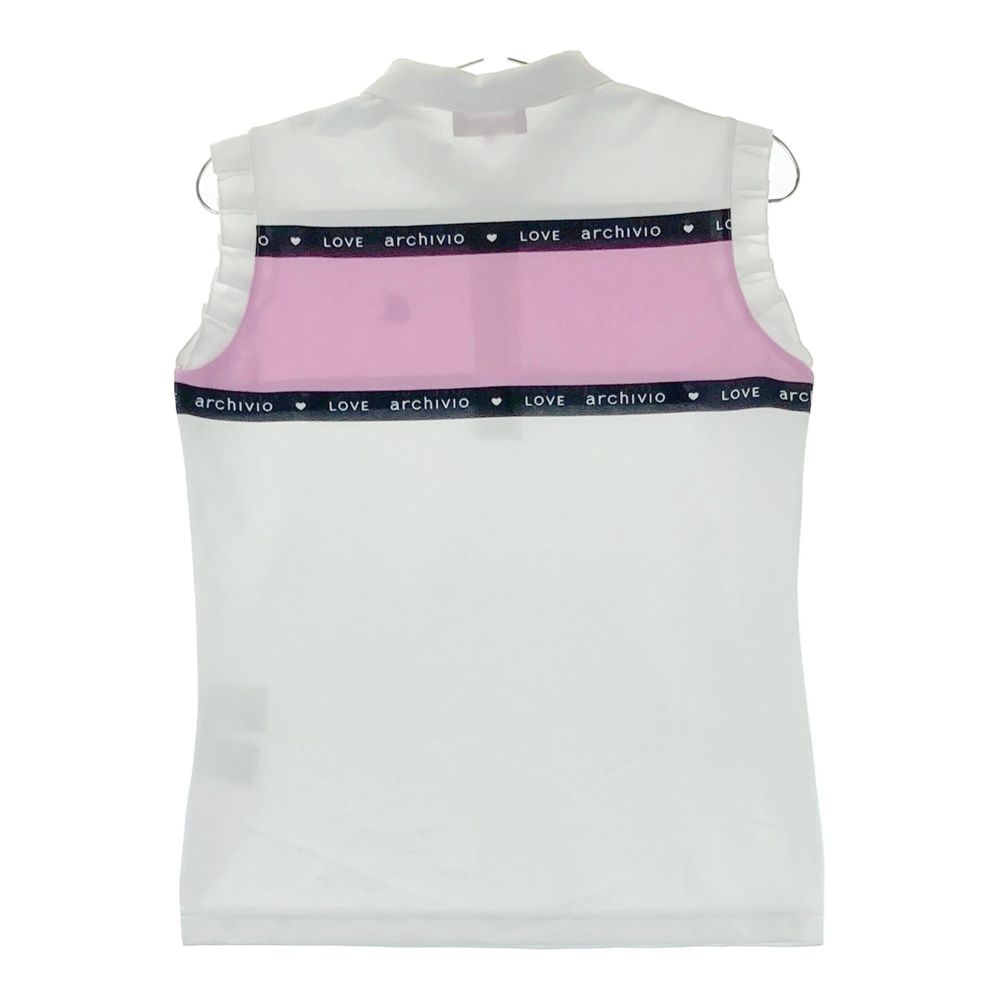 サイズ 36 ARCHIVIO アルチビオ ノースリーブポロシャツ ホワイト系 241003000318 ゴルフウェア レディース ストスト