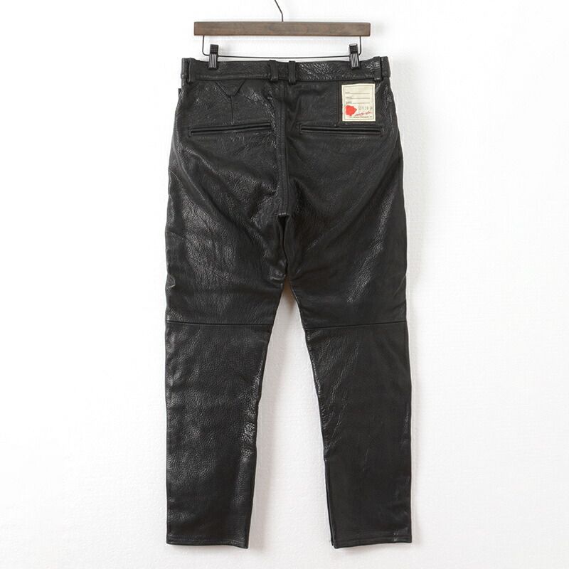 セヴシグ 定価 121 000円 ワイルド ディアー レーサー レザーバイカーパンツ LT-SV-IA-1005 M ブラック SEVESKIG fz9137