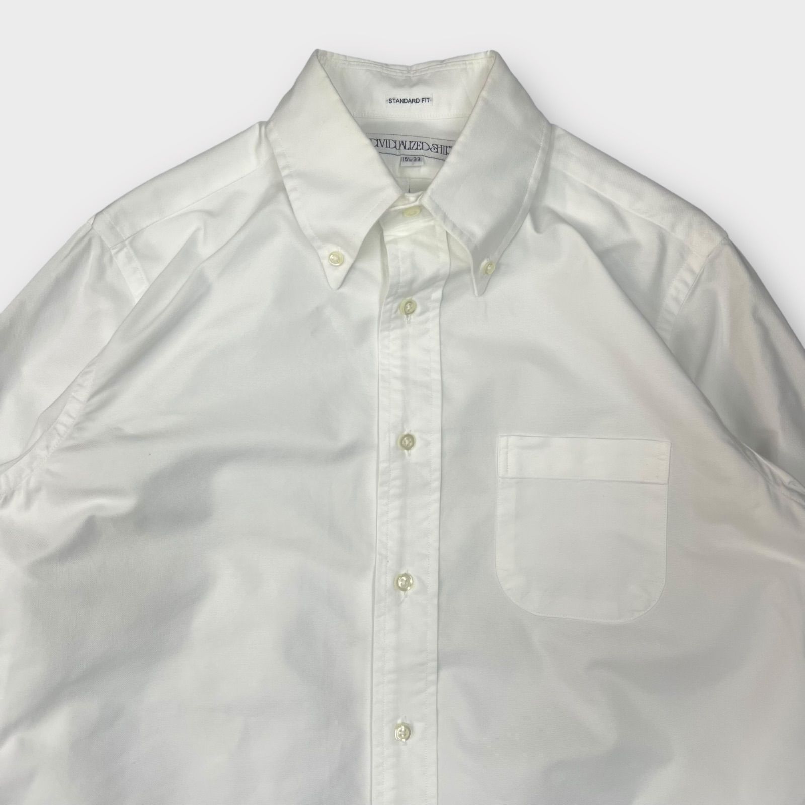 INDIVIDUALIZED SHIRTS ホワイト 長袖シャツ 15-32 INDIVIDUALIZED SHIRTS（インディビジュアライズドシャツ