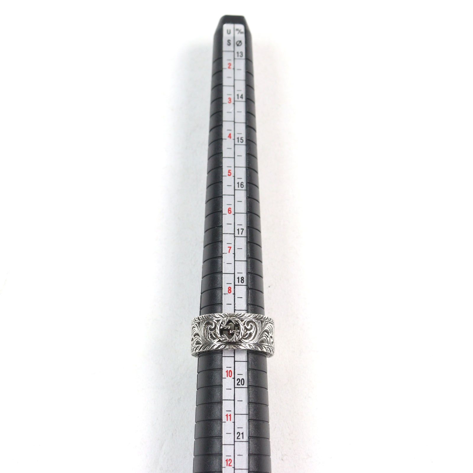 グッチ インターロッキングG アラベスク リング シルバー 22.5号　24号 GUCCI - 極美品☆グッチ リング インターロッキングG アラベスク