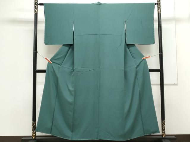 平和屋着物 上質な色無地 作家物 御召茶色 正絹 CAAX3108th