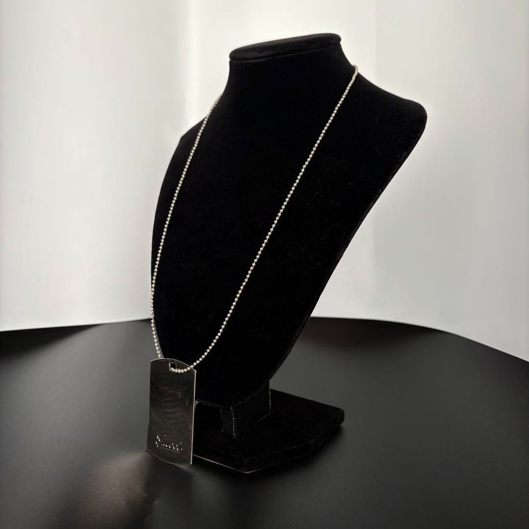 GUCCI グッチ ドッグタグ ネックレス スターリング シルバー