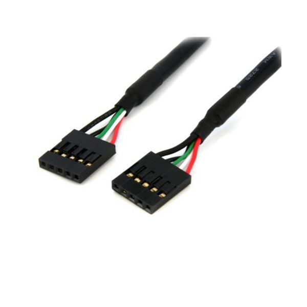 まとめ StarTech.com ケース用5ピンUSBマザーボードヘッダーケーブル 61cm メス メス ブラック USBINT5PIN241本 ×3セット