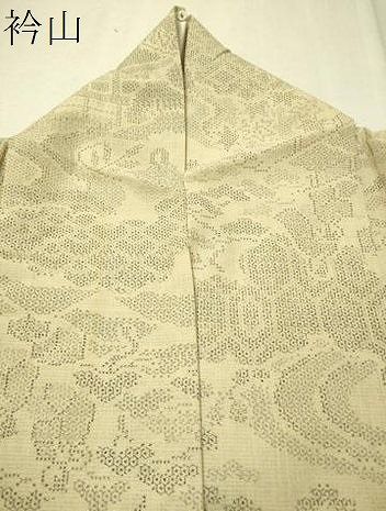 平和屋着物＊夏物　結城紬　夏結城　100亀甲　人物風景文　正絹　逸品　CAAT7308vp 平和屋着物＊夏物 結城紬 夏結城 100亀甲 人物風景文 正絹 逸品
