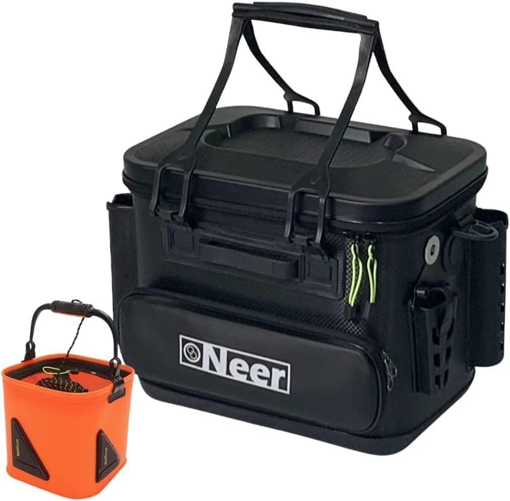 Neer バッカン 28L ブラック 水汲みバケツ付き タックルボックス Neer バッカン 28L ブラック 水汲みバケツ付き タックルボックス