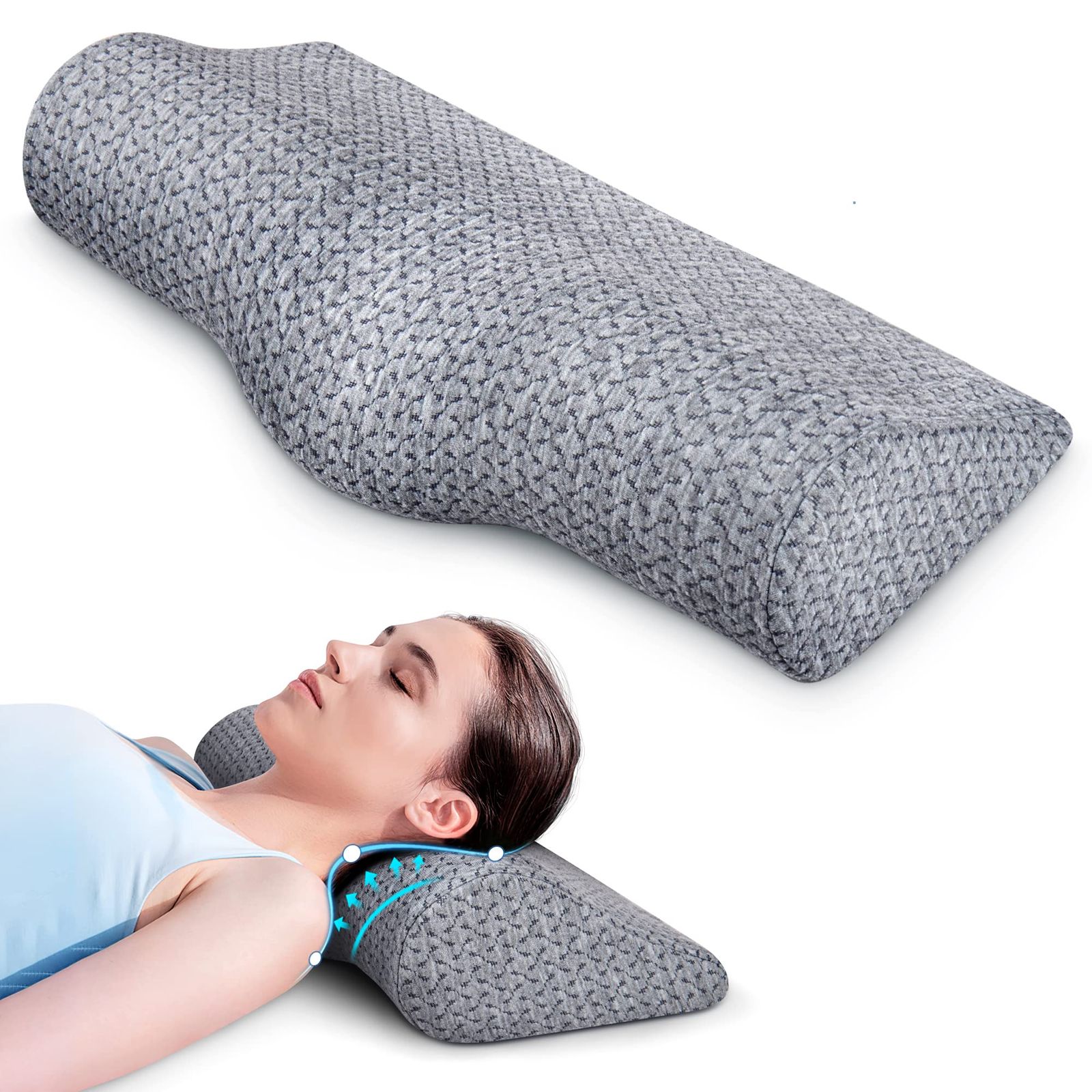 Cervical Neck Pillows for Pain Relief Sleeping, High-Density Memory Foam  Pillow Neck Bolster Support Pillow Neck and Shoulder Rel - メルカリ