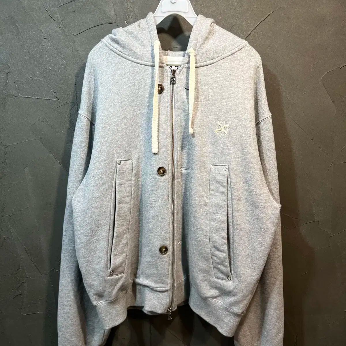 XL SATUR(セター) Satur ツーウェイ ジッパー グレー フード付き