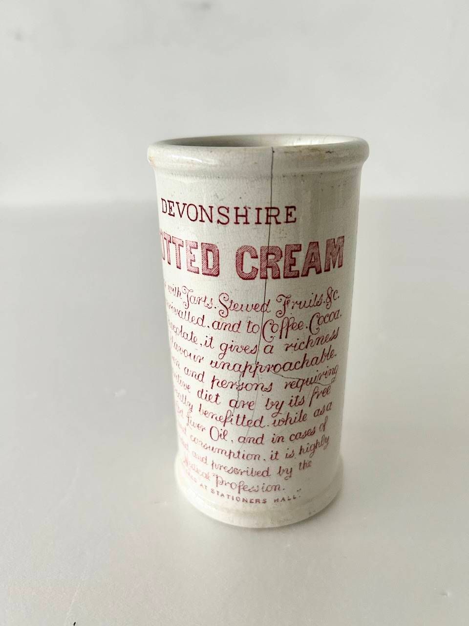 イギリスアンティーク】クロテッドクリームポットCLOTTEDCREAM