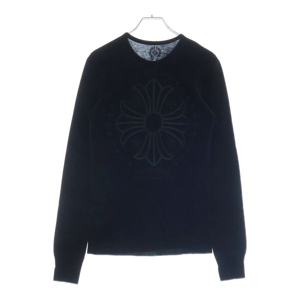 CHROME HEARTS クロムハーツ CHプラスプリント サーマル 長袖Tシャツ ロングスリーブカットソー ブラック