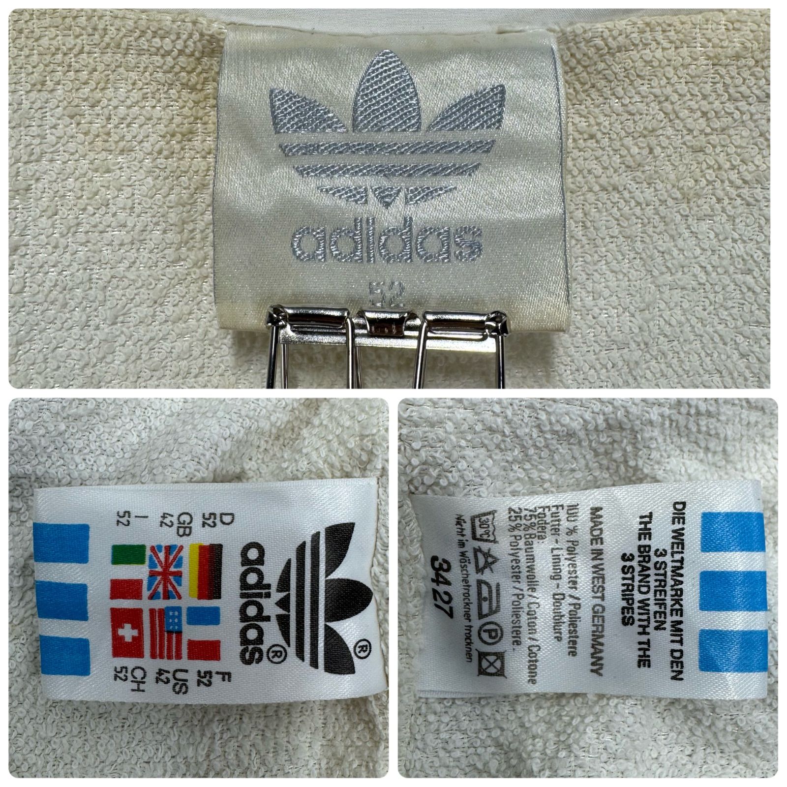 80s vintage West Germany adidas Logo Embroidery Nylon Zip-up