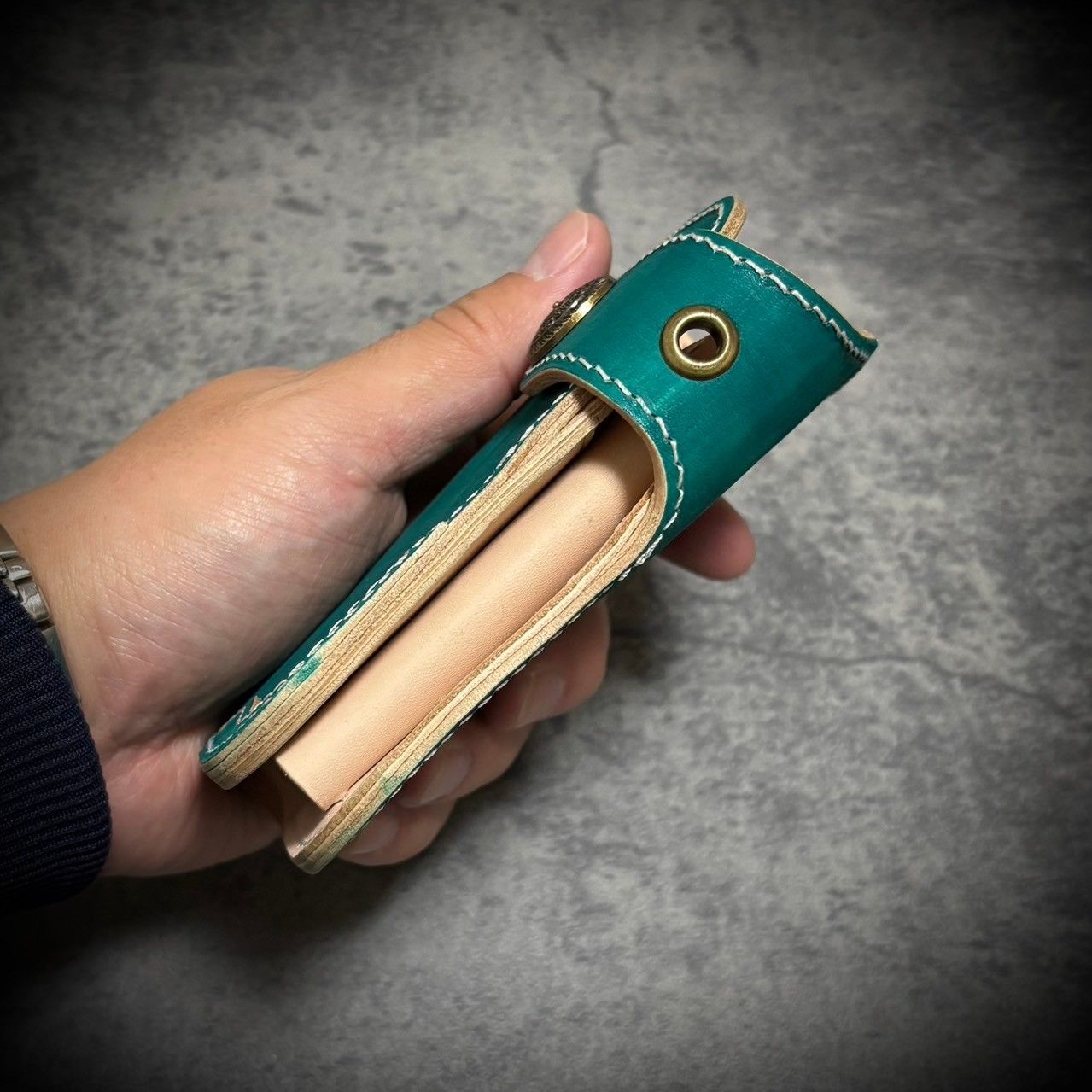 経年変化を楽しむ ミドルウォレット メンズ財布 二つ折り 財布