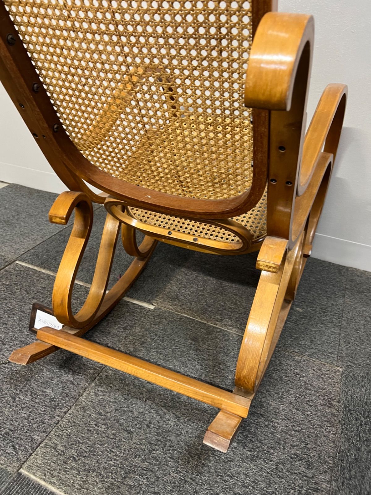 ⭐︎ 曲木家具 ロッキングチェア 天然木 ゆりかご ラタン ロッキング