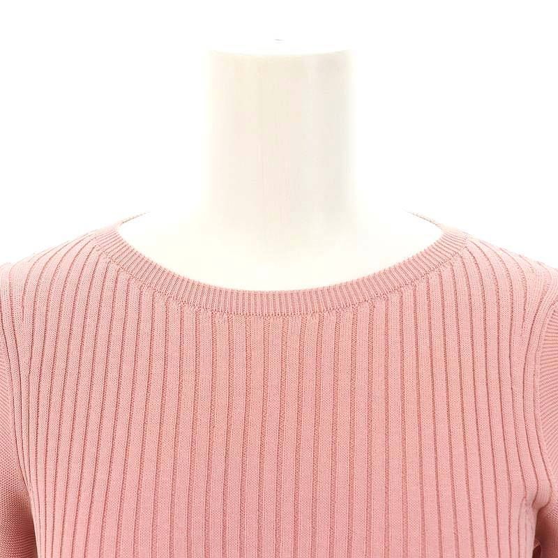 アナイ ANAYI レーヨンナイロンリブパフスリーブプルオーバーニット