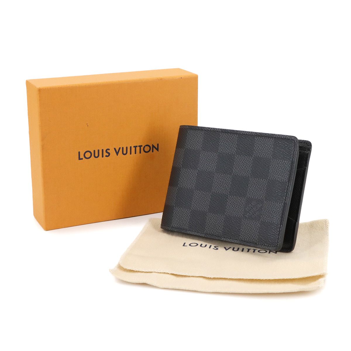ルイ ヴィトン LOUIS VUITTON ダミエ グラフィット ポルトフォイユ ミュルティプル 二つ折り 財布 N 62663 Multipie Wallet