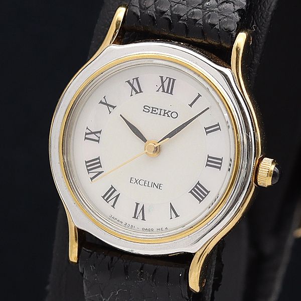 美品　SEIKO　セイコー　エクセリーヌ　ホワイト　レザー　クォーツ　腕時計 楽天市場】【中古】SEIKO セイコー エクセリーヌ クォーツ