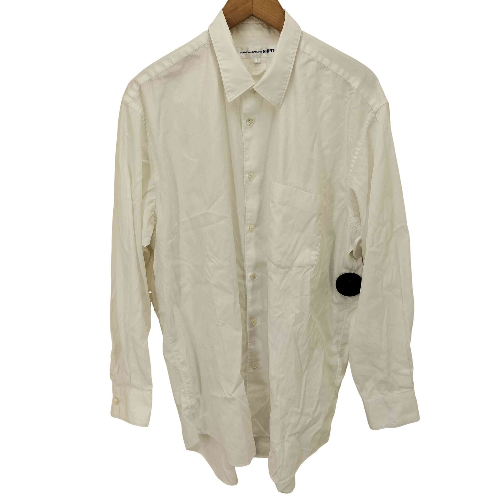 【新品未使用】コムデギャルソンシャツ フォーエバー プレーンシャツ ワイド 白L コムデギャルソンシャツ フォーエバーシャツ ワイドクラッシック