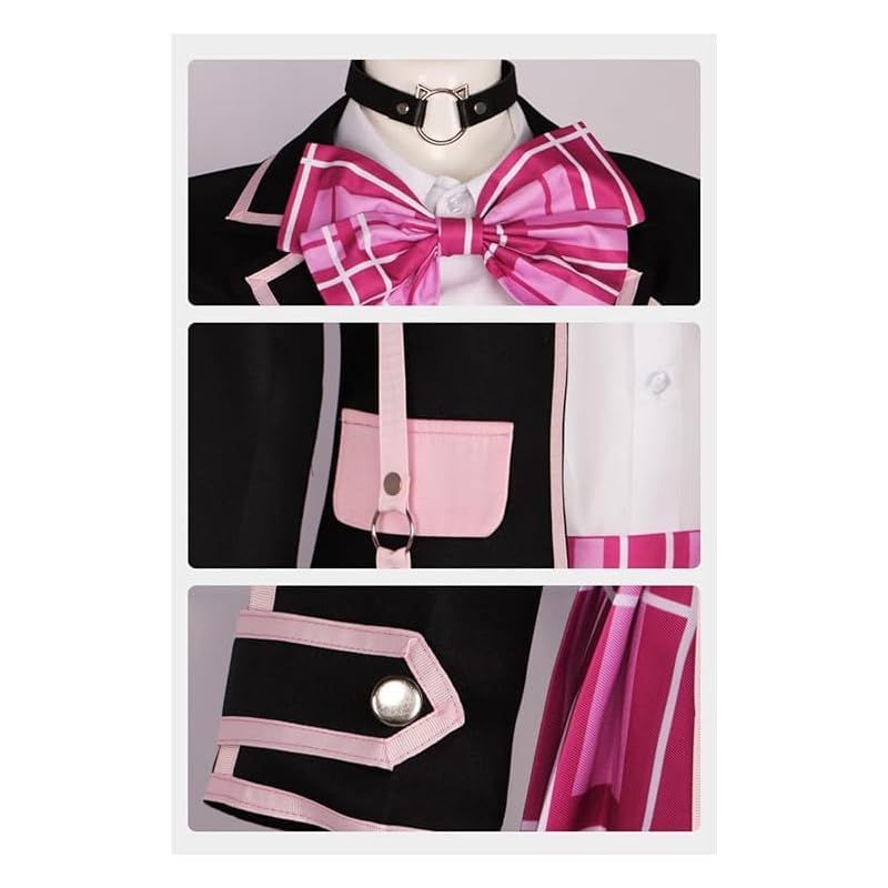 在庫 COSSA ウィッグ付き 湊 あくあ コスプレ 衣装 新衣装 制服 コスチューム 制服 ハロウィン プレゼント S 0 BRIGHTFACE_UK