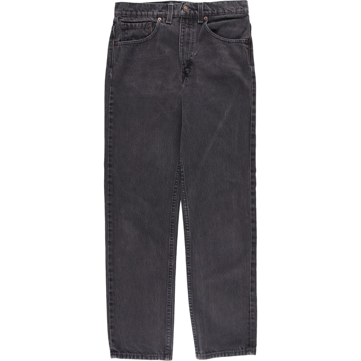 古着 90年代 リーバイス Levi s 505 STRAIGHT LEG REGULAR FIT ブラックデニム テーパードデニムパンツ メンズw30相当|evb010434