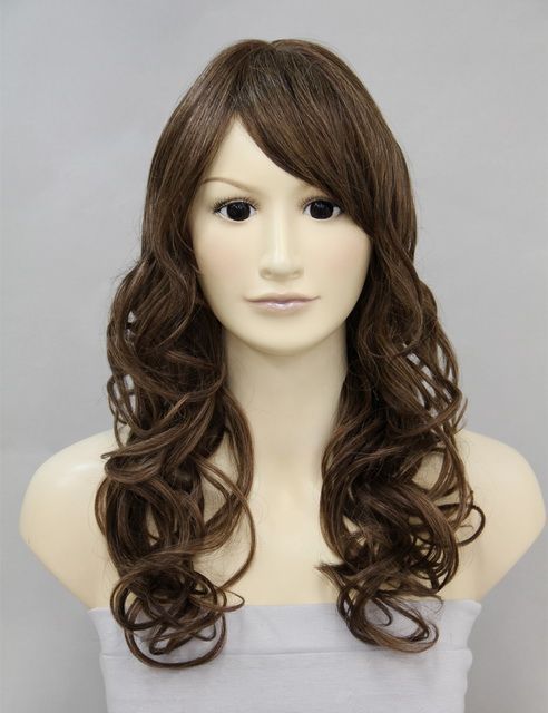 ロングウィッグ パーマウィッグ Wigs2you HH-121 HH-CHARCOAL フルウィッグ ブラウン 茶色 茶髪 黒髪 黒色 コスプレイベント イメチェン エクステ ロングヘア カールへア 人毛ヘア 人毛 人毛ウィッグ 人毛100％ 自然