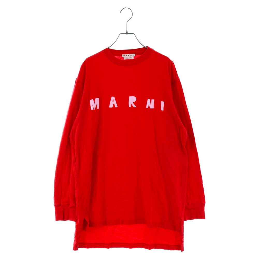 MARNI (マルニ) 20AW ロングスリーブTシャツ ロゴプリント 長袖Tシャツ 