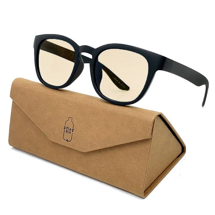 【新品】 日本製 サングラス PLAGLA pg-04 BLACK LIGHT BROWN プラグラ ライトカラー レンズ uvカット 鯖江 おしゃれ サステナブル SDGs エシカル ファッション 商品 消費 エコ ボスリントン 型 bk-lbrn