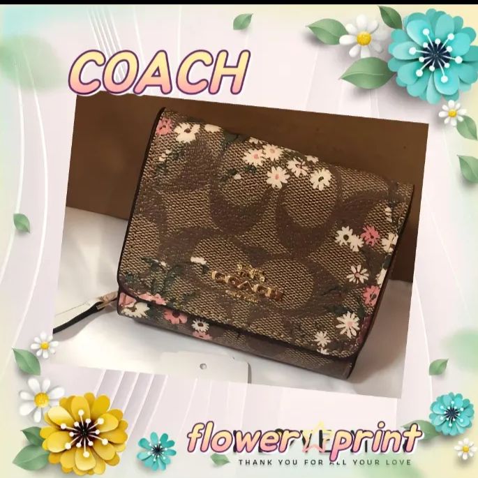 ✳️ Sale 匿名配送 新品 ✳️ COACH コーチ カーキ マルチ 財布